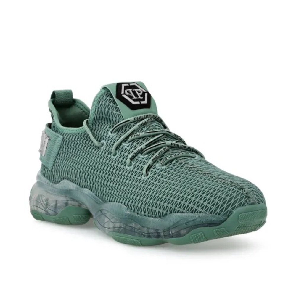 Philipp Plein Runner Hyper $hock Green Sneakers - Picture 2 of 5